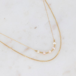 BOHM PARIS|Collier Maximilian -kerroskaulakoru makeanvedenhelmin