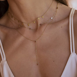 BOHM PARIS|Collier Yara -kirkas Y-kaulakoru (kulta)