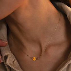 BOHM PARIS|Collier Pétunia -luonnonkivikaulakoru valkoisella akaatilla