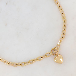 BOHM PARIS|Collier Braidy -sydänkaulakoru paksulla ketjulla (kulta)