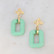 BOHM PARIS|Boucles Viviane -mintunvihreät hartsikorvakorut