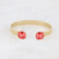 BOHM PARIS|Bracelet Pheobe -kristallirannekoru (kulta, corail)