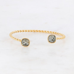 BOHM PARIS|Bracelet Manoel -kristallirannekoru (kulta, harmaa)