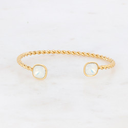 BOHM PARIS|Bracelet Manoel -kristallirannekoru (kulta, valkoinen)
