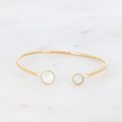 BOHM PARIS|Bracelet Betty -kristallirannekoru (kulta, opaalivalkoinen)