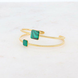 BOHM PARIS|Bracelet Nesma -malakiitti rannekoru