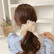 Scrunchie|SUGAR SUGAR, Lovely  -beige jätti hiusdonitsi sydämin