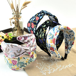 Hiuspanta|SUGAR SUGAR, English Garden -sininen comfy solmupanta