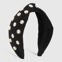 Hiuspanta|SUGAR SUGAR, Daisy -musta päivänkakkara solmupanta