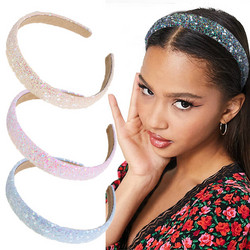 SUGAR SUGAR, Glitter Hairband -valkoinen glitterhiuspanta