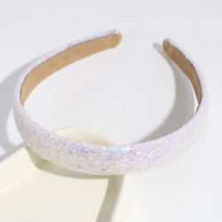 SUGAR SUGAR, Glitter Hairband -valkoinen glitterhiuspanta