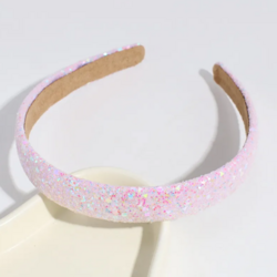 SUGAR SUGAR, Glitter Hairband -vaaleanpunainen glitterhiuspanta