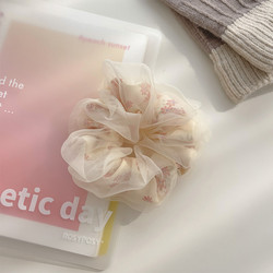 Scrunchie|SUGAR SUGAR, Dreaming  -kermansävyinen kukkahiusdonitsi