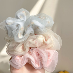 Scrunchie|SUGAR SUGAR, Dreaming  -vaaleanpunainen kukkahiusdonitsi