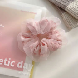 Scrunchie|SUGAR SUGAR, Dreaming  -vaaleanpunainen kukkahiusdonitsi