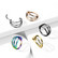 Lävistysrengas 1,2mm, Titanium Triple Hoop -monivärinen clicker rengas