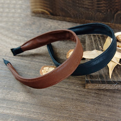 SUGAR SUGAR®, Norah Hairband -musta keinonahka comfy-hiuspanta