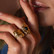 BOHM PARIS|Bague Sélina -kirurginterässormus onyx-luonnonkivellä