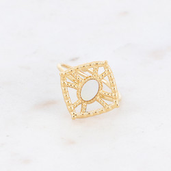 BOHM PARIS|Bague Darcy -kirurginterässormus helmiäisellä