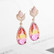 FRENCH RIVIERA|Lux Earrings -vaaleanpunaiset juhlakorvakorut
