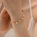 FRENCH RIVIERA|Heather Bracelet -luonnonkivirannekoru kirurginterästä