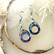 Korvakorut, Davina Earrings -siniset korvakorut