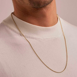 BOHM PARIS Stockholm|Collier Kim -kirurginteräsketju (hopea, 60cm)