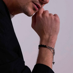 BOHM PARIS Stockholm|Bracelet Elyah -kirurginteräsrannekoru (hopea)