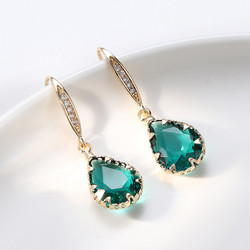 FRENCH RIVIERA|Mathilde Earrings -vihreät pisarakorvakorut