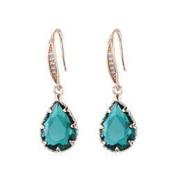 FRENCH RIVIERA|Mathilde Earrings -vihreät pisarakorvakorut