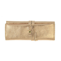 Pochette à bijoux Harmony  -nahkainen korujen säilytyskäärö (r.kulta)