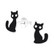 Lasten hopeanapit, Black Cat  -mustat kissakorvakorut