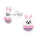 Lasten hopeanapit, Easter Bunnies -pupukorvakorut
