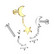 Rustokoru/traguskoru, Crescent Star Dangle in Gold -titaaninen labret