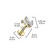 Rustokoru/traguskoru, Marquise Leaf in Gold -titaaninen labret