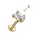 Rustokoru/traguskoru, Marquise Leaf in Gold -titaaninen labret