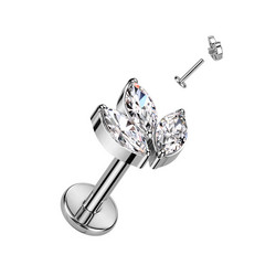 Rustokoru/traguskoru, Marquise Leaf -titaaninen labret