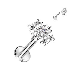 Rustokoru/traguskoru, Snowflake Top -titaaninen labret