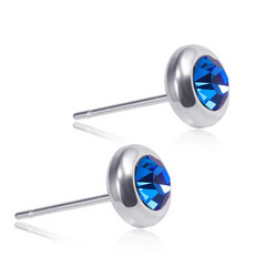 Kirurginteräsnapit|Theo Earrings -siniset nappikorvakorut