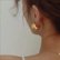 FRENCH RIVIERA|Ally Gold Hoops  -kirurginteräsrenkaat (kaksi kokoa)
