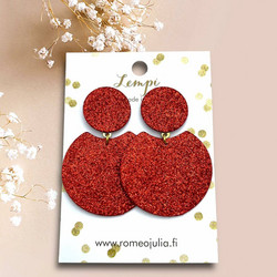 LEMPI®-korvakorut, Ilo -koko M (punainen glitter)