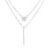 FRENCH RIVIERA|Maddison Necklace -hopeanvärinen kerroskaulakoru