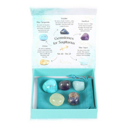 Sagittarius Crystal Tumblestone Set -jousimiehen kivi lahjapakkaus