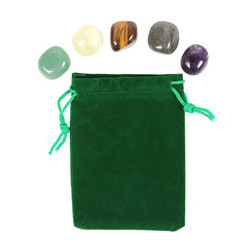 Libra Crystal Tumblestone Set -vaa'an luonnonkivi lahjapakkaus