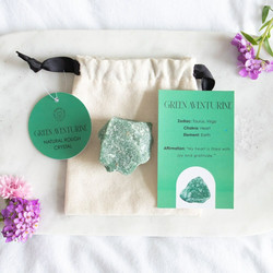 Green Aventurine Healing Rough Crystal -aventuriini raakakivi