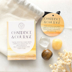Confidence & Courage Healing Crystal Set -rohkeutta tuovat kivet setti