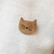 FRENCH RIVIERA|Cat -kierrätysnahkainen kissa rintaneula (kulta)