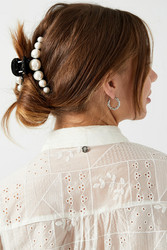 SUGAR SUGAR, Large Clear Pearl Clip -iso helmikoristeinen hiusklipsi