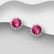 PREMIUM COLLECTION|Ursula -ruusunpunaiset hopeanapit kristalleilla