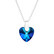 Hopeinen kaulakoru, Amalie -sininen kristallisydän hopeaketjulla